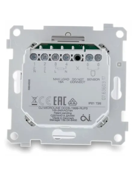 Терморегулятор для теплої підлоги Oj Electronics OCD5-1999-RUP3, програмований, сенсорний - 3