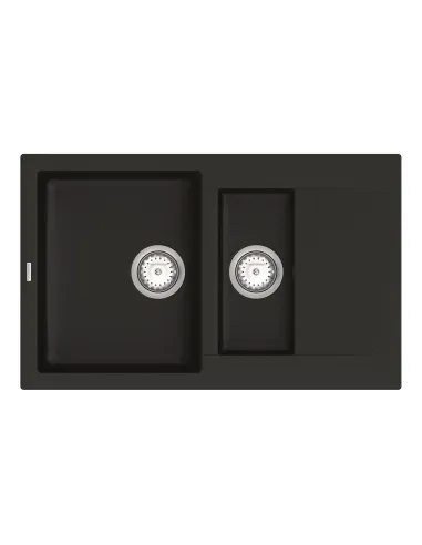 Мийка кухонна кам`яна Vankor Orman OMP 04.80 Black 785х490 мм, прямокутна, чорна - 3