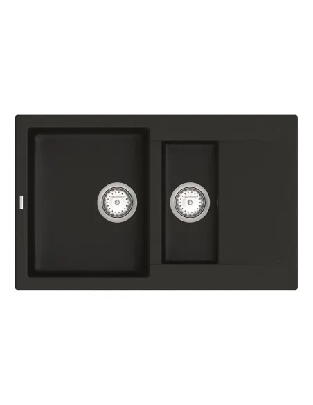 Мийка кухонна кам`яна Vankor Orman OMP 04.80 Black 785х490 мм, прямокутна, чорна - 3