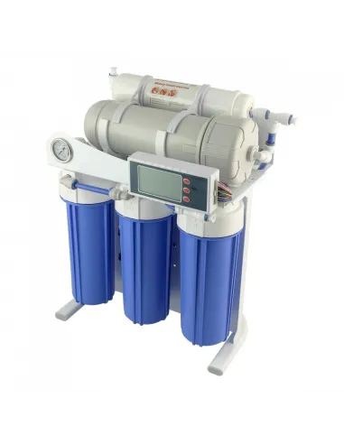Фильтр обратного осмоса Raifil 400G Blue controller, высокопроизводительный, 5 ступеней очистки, с помпой, манометром и контрол 