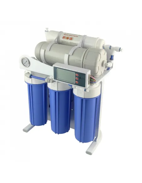 Фильтр обратного осмоса Raifil 400G Blue controller, высокопроизводительный, 5 ступеней очистки, с помпой, манометром и контрол 