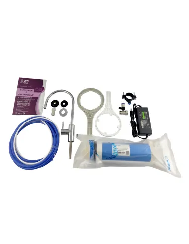 Высокопроизводительный фильтр обратного осмоса Raifil 500G BB20 Slim, 5 ступеней очистки, с помпой - 2