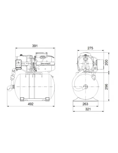 Насосна станція Grundfos JP 4-47 бак 20 літрів - 2
