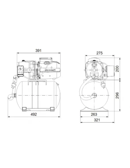 Насосна станція Grundfos JP 4-47 бак 20 літрів - 2