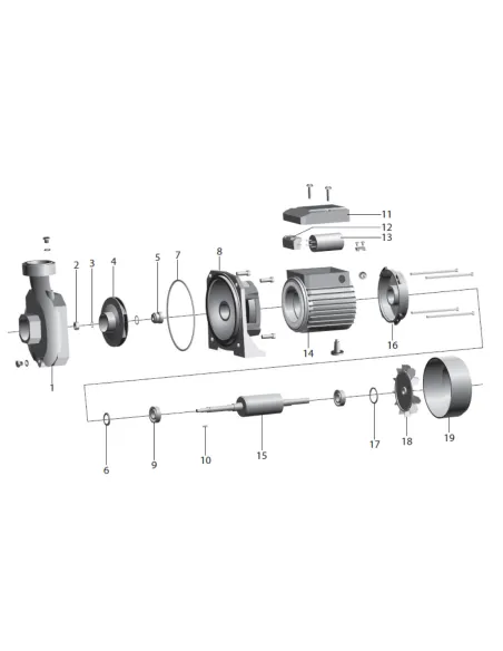 Центробежный поверхностный насос NPO HPF 450 1.7 кВт - 2