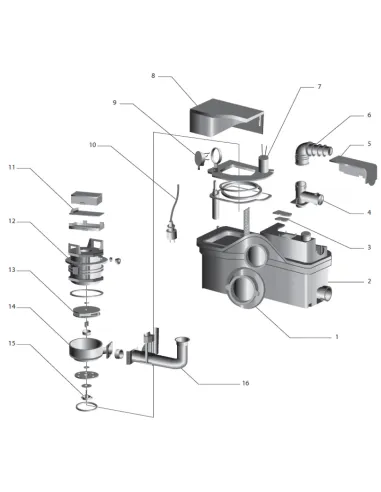 Канализационная установка NPO WCLift 800/4F сололифт - 4
