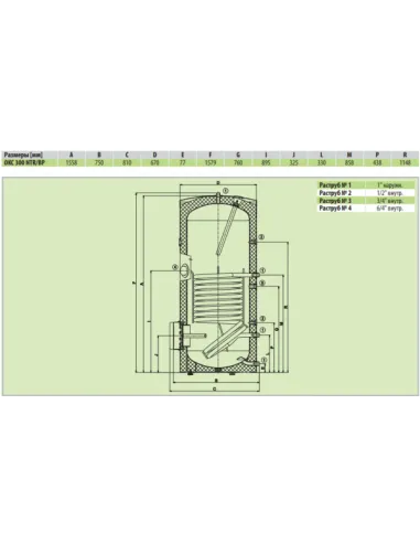 Бойлер Drazice Okc 500 Ntr/Bp косвенного нагрева, напольный - 3