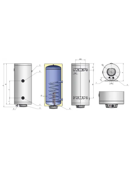 Водонагреватель Eldom Thermo 100 подключение слева, комбинированый, вертикальный - 3