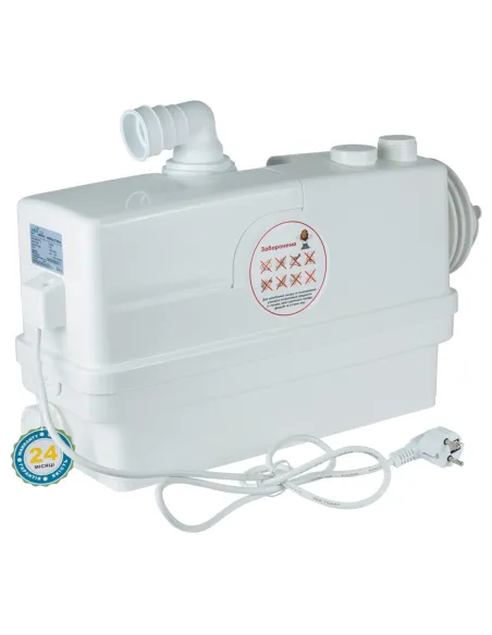 Каналізаційна установка Leo 776916 3.0 0.6 кВт, Натиск 8.5 метрів, 3 входи + бічний вхід 90мм - 5