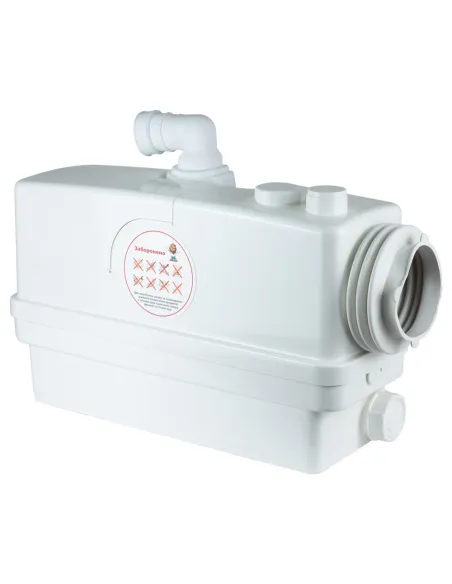 Каналізаційна установка Leo 776916 3.0 0.6 кВт, Натиск 8.5 метрів, 3 входи + бічний вхід 90мм - 7