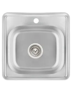 Кухонна мийка квадратна Lidz Micro Decor 4848 0,6 мм - 1