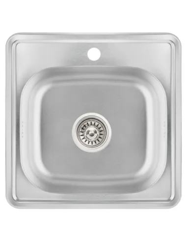 Кухонна мийка квадратна Lidz Micro Decor 4848 0,6 мм - 1
