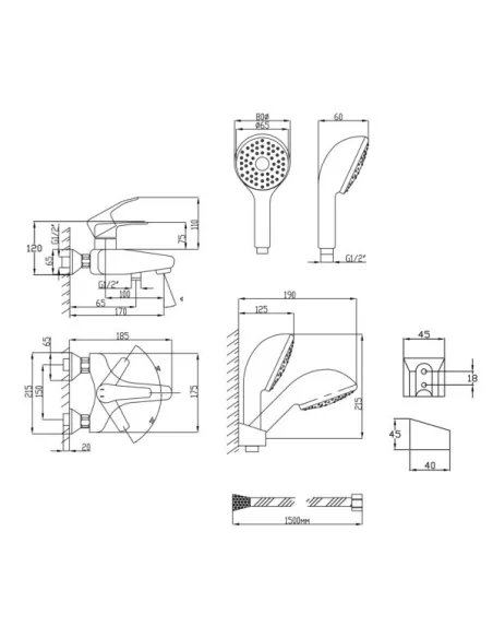 Змішувач для ванни Lidz CRM 41 86 006-1 New - 2