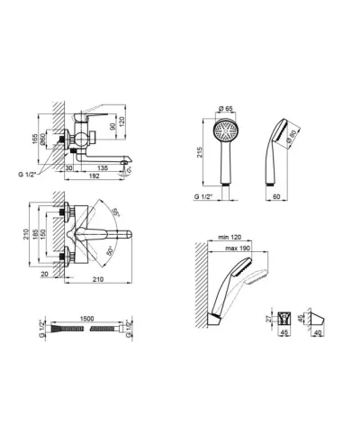 Смеситель для ванны Lidz BLA 14 43 006-1 New - 2