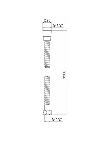 Шланг для душа Lidz CRM 50 03 150 00 1,50 м - 2