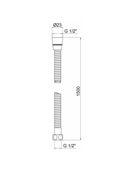 Шланг для душа Lidz CRM 50 03 150 00 1,50 м - 2