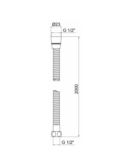 Шланг для душу Lidz CRM 50 04 200 00 2,0 м - 2