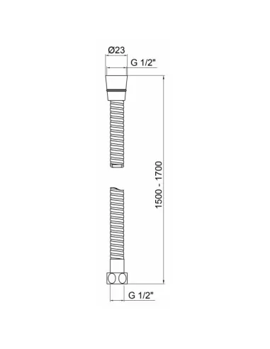 Шланг для душа Lidz CRM 50 06 150 00 1,50-1,70 м - 2