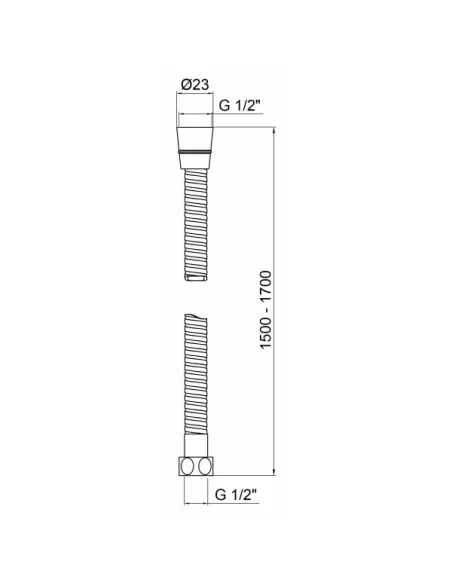 Шланг для душа Lidz CRM 50 06 150 00 1,50-1,70 м - 2