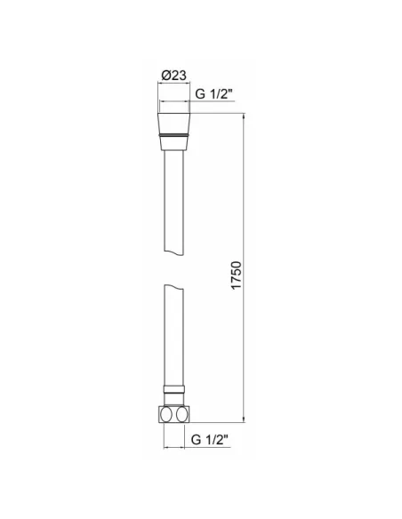 Шланг для душу Lidz CRM 50 09 175 00 1,75 м - 2