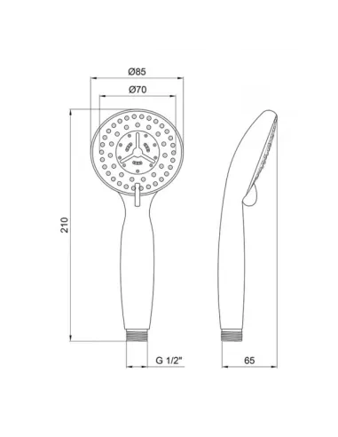 Лійка для ручного душу Lidz CRM 51 04 000 00 - 2