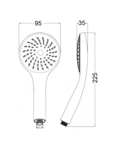 Лійка для ручного душу Lidz CRM 51 01 000 00 - 2
