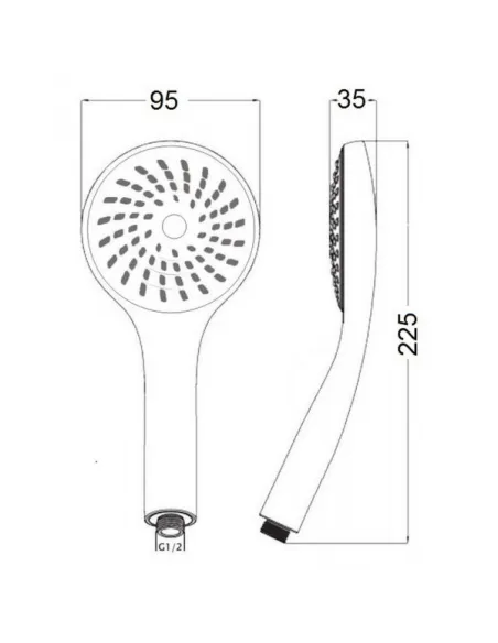 Лійка для ручного душу Lidz CRM 51 01 000 00 - 2