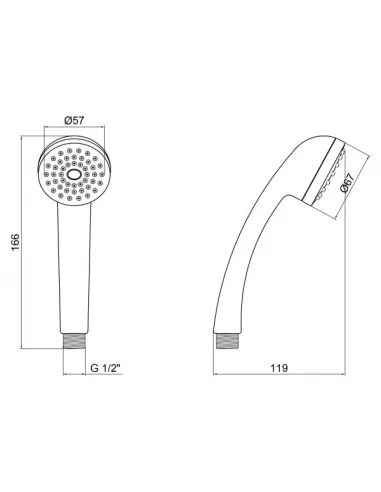 Лійка для ручного душу Lidz CRM 51 02 000 00 - 2