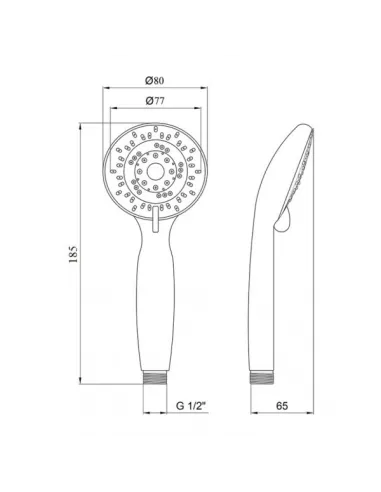 Лійка для ручного душу Lidz CRM 51 05 000 00 - 2