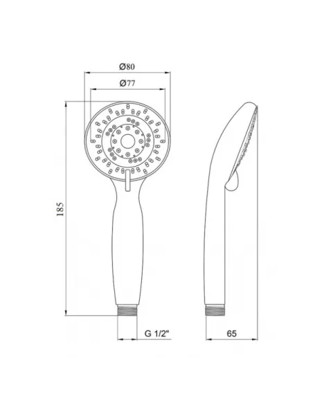 Лійка для ручного душу Lidz CRM 51 05 000 00 - 2