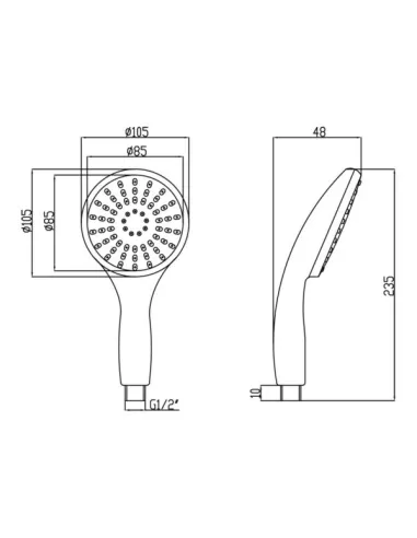 Лійка для ручного душу Lidz CRM 51 20 000 00 - 2