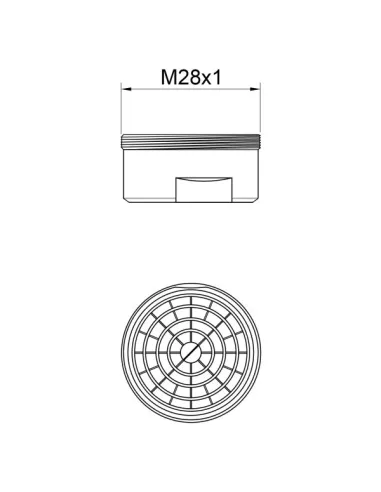 Аэратор для смесителя Lidz CRM 48 00 024 00 с наружной резьбой - 2