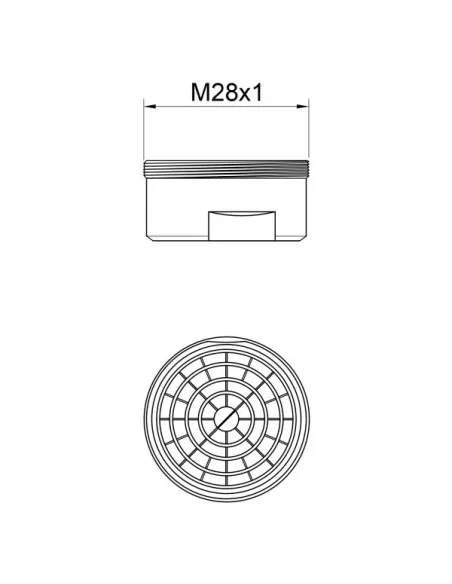 Аэратор для смесителя Lidz CRM 48 00 024 00 с наружной резьбой - 2