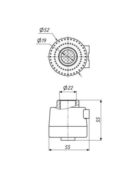 Аератор для змішувача Lidz CRM 48 00 025 00 з внутрішнім різьбленням - 2