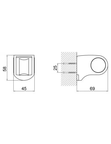 Утримувач лійки для душу Lidz CRM 49 00 110 00 - 2