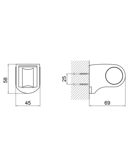 Утримувач лійки для душу Lidz CRM 49 00 110 00 - 2
