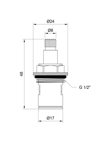 Кран-букса Lidz BRA 53 01 022 00 1/2 кераміка - 2