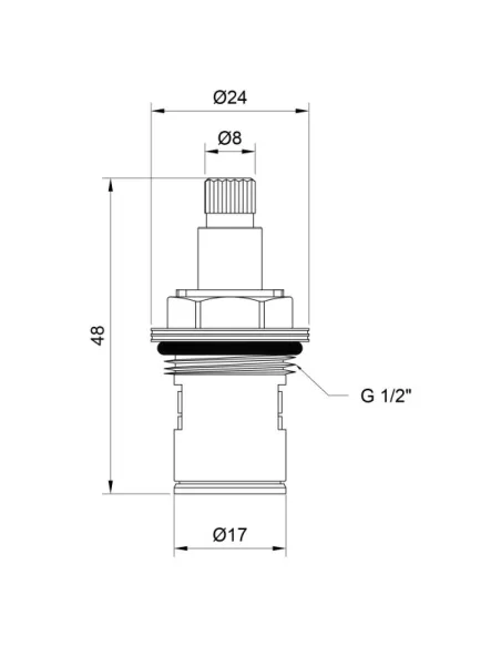 Кран-букса Lidz BRA 53 01 022 00 1/2 кераміка - 2