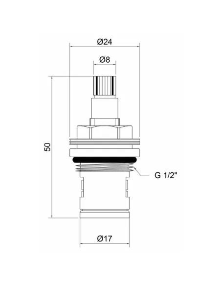Кран-букса Lidz BRA 53 01 021 01 1/2 керамика - 2