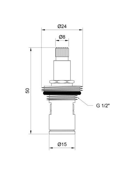 Кран-букса Lidz BRA 53 01 023 00 3/8 керамика - 2