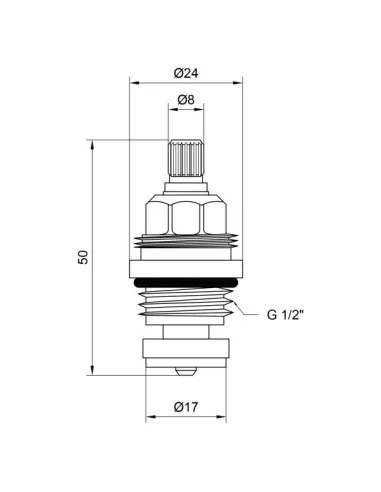 Кран-букса Lidz BRA 53 01 031 01 1/2 резина - 2