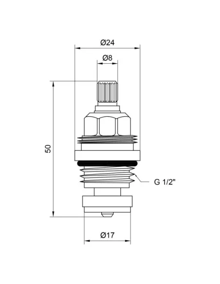 Кран-букса Lidz BRA 53 01 031 01 1/2 резина - 2