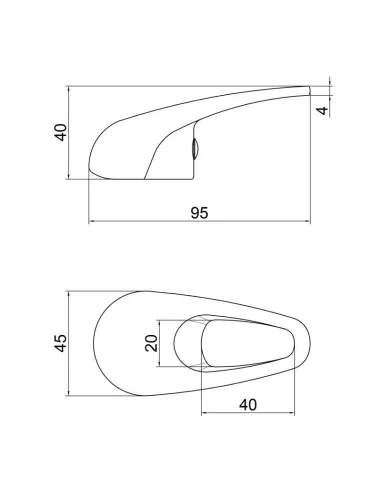 Рукоятка для змішувача Lidz CRM 57 4103500 - 2
