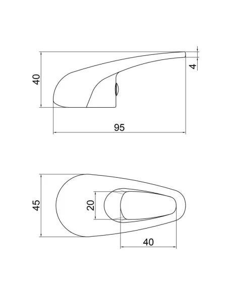 Рукоятка для змішувача Lidz CRM 57 4103500 - 2
