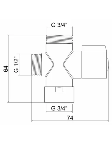 Дивертор для змішувача Lidz CRM 52 01 000 02 - 2