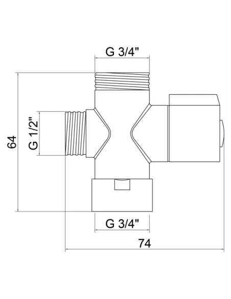 Дивертор для змішувача Lidz CRM 52 01 000 02 - 2