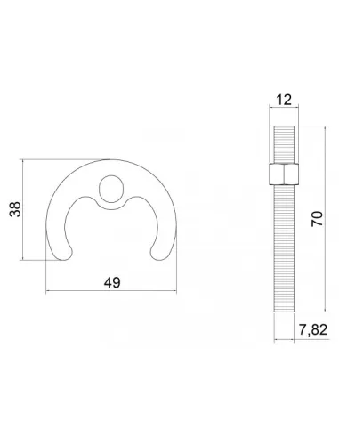 Крепеж для смесителя Lidz CRM 56 00 010 00 с одной шпилькой - 2