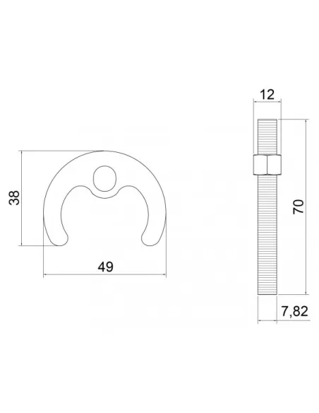 Крепеж для смесителя Lidz CRM 56 00 010 00 с одной шпилькой - 2