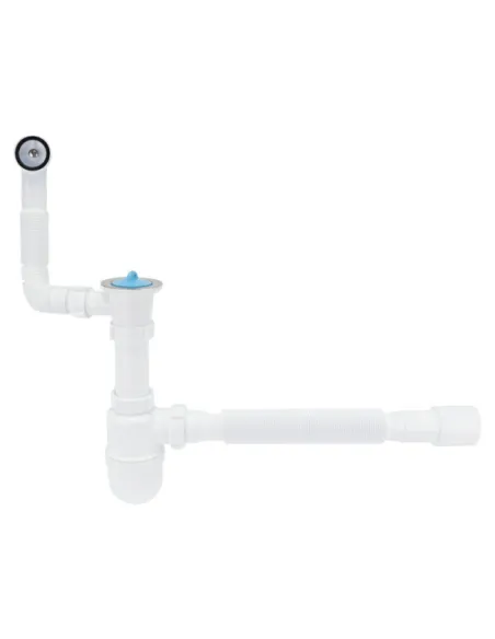 Сифон для умивальника Lidz WHI 60 08 E004 00 з круглим переливом - 1