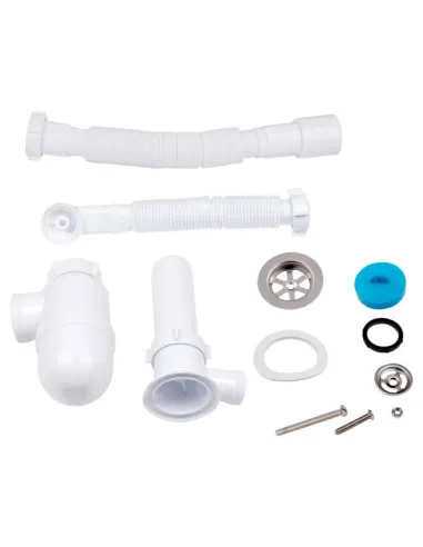 Сифон для умивальника Lidz WHI 60 08 E004 00 з круглим переливом - 4